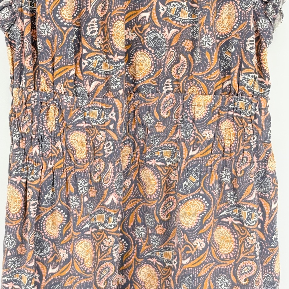 Universal Thread Paisley Flutter Sleeve Dress Lin… - image 9